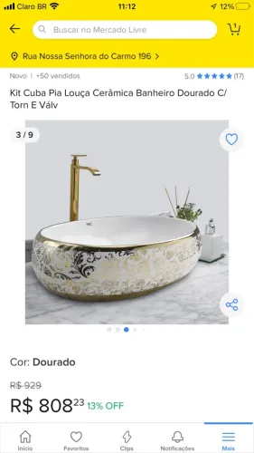 KIT CUBA PIA LOUÇA CERÂMICA 