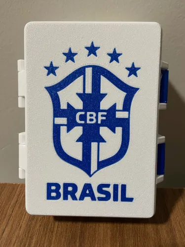 Porta Figurinhas Seleção Brasileira Branco