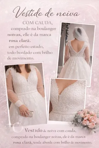 Vestido de Noiva Rosa Clará
