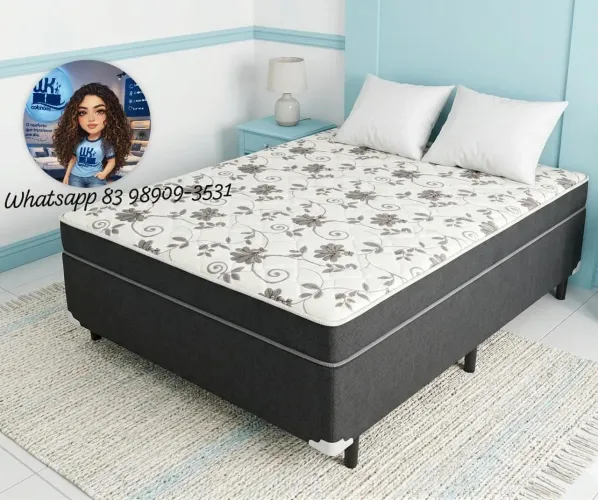 Super promoção cama box casal nova direto de fábrica com dois travesseiros de brinde.