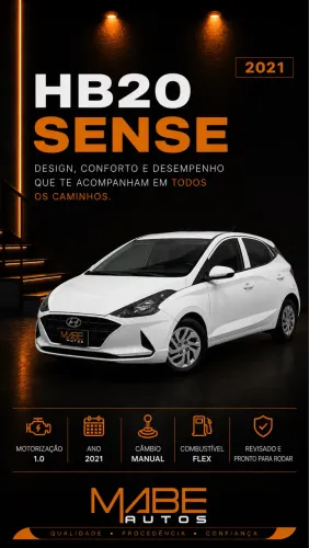 Hyundai HB20 Sense 1.0 Flex 12V MEC 2021