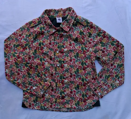 Camisa floral infantil Petit Bateau