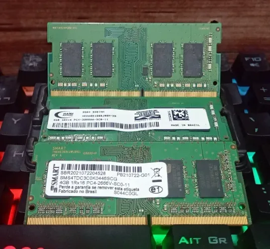 3x Memoria Ram DDR4 4GB 2x3200Mhz e 2666Mhz