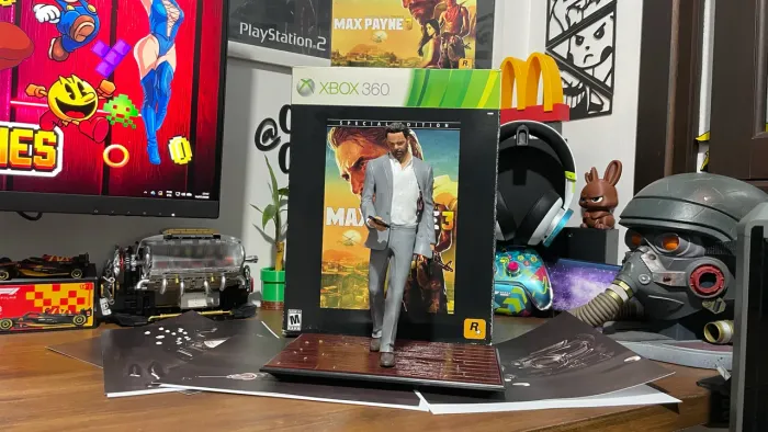 Edição de Colecionador Max Payne 3 Xbox 360 sem jogo