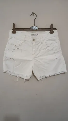 Shorts jeans feminino branco - Le Blanc. 38/40