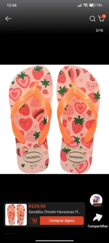 Havaianas 33/34 original infantil