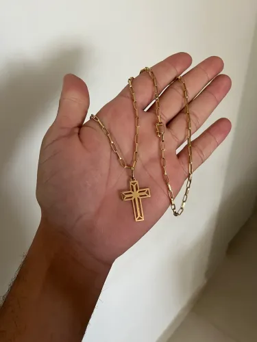 Corrente e pingente ouro 18k