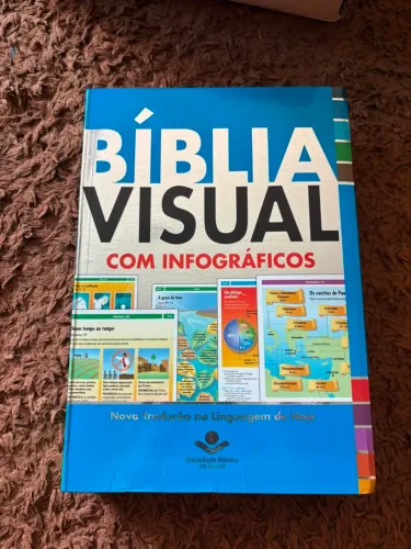 Vendo Bíblia Visual com infográficos