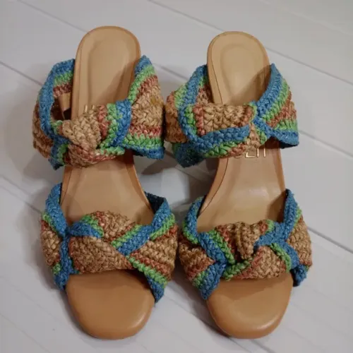 Sapato feminino tamanho 35 Tamanco feminino artesanal crochê