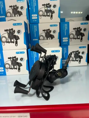 Suporte celular moto Estilo Aranha com Carregador