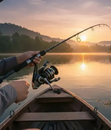 vendo vara de pesca + molinete evolution