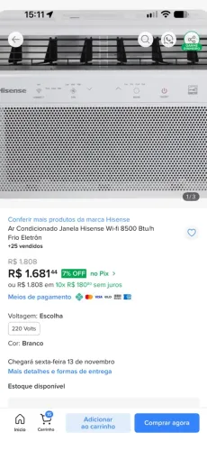 AR CONDICIONADO DE JANELA HISENSE