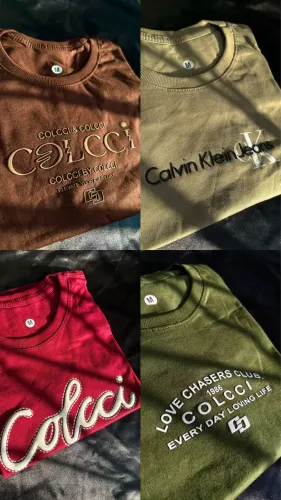 Camisas em algodão