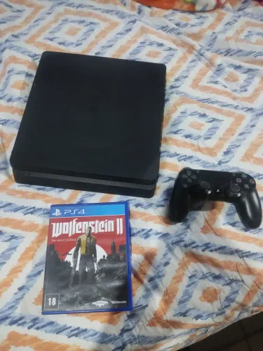 Ps4 slim 1tera funcionando tudo! Preço NEGOCIÁVEL!!!! Pra vender logo