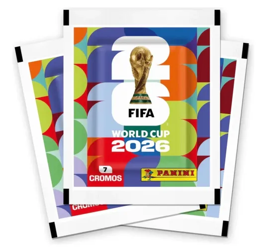 Kit 100 envelopes (700 figurinhas) - pacotinhos originais panini 2026