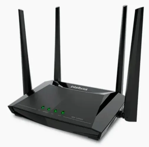 Roteador Dual Band Wi-fi W5 1200g Porta Gigabit 4 Antenas Intelbras Preto
