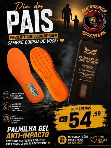 Palmilhas gel anti impacto 