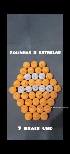 Bolinhas de Ping Pong Tênis de Mesa 3 Estrelas 