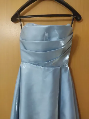 Vestido madrinha/festa longo azul serenity