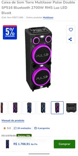 Caixa de som pulse 