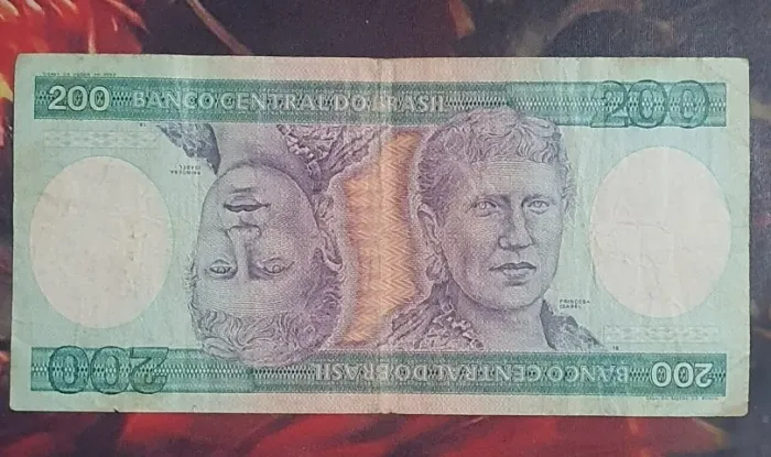 Nota de 200 Cruzeiros Antiga Colecionador Rara Valor Histórico