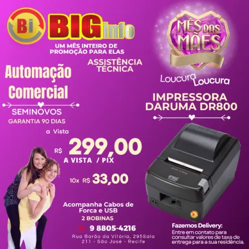 Impressora termica Daruma DR 800