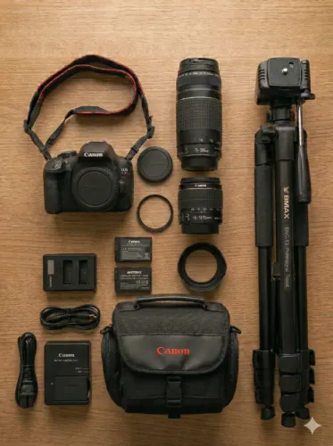 Kit Canon SL3 + Lentes e Acessórios
