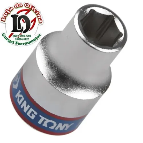 Soquete Sextavado 10mm - 1/2 - King Tony-KT433510M