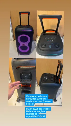 Caixa jbl e microfones