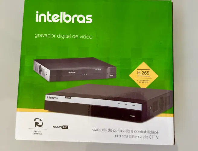 DVR 1108 c Intelbras Gravador de Vídeo 8 Canais + Hd Interno 1 tb Wd Purple instalado