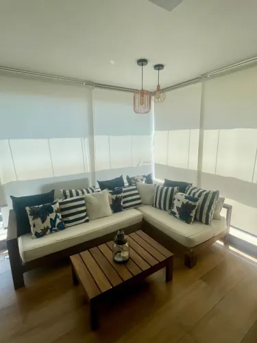 Conjunto sofá externo Leme Tok Stok (2 módulos e mesa de centro)
