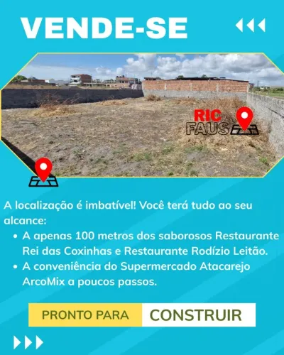 Melhor localização - Terreno Nossa Senhora do Ó - Porto de Galinhas