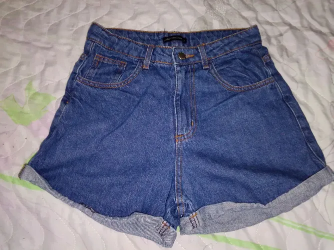 Short jeans infantil menina tamanho 12 
