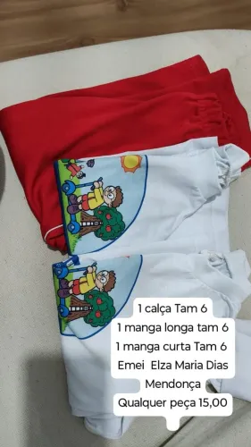 Uniforme escola Elza Maria Dias Mendonça
