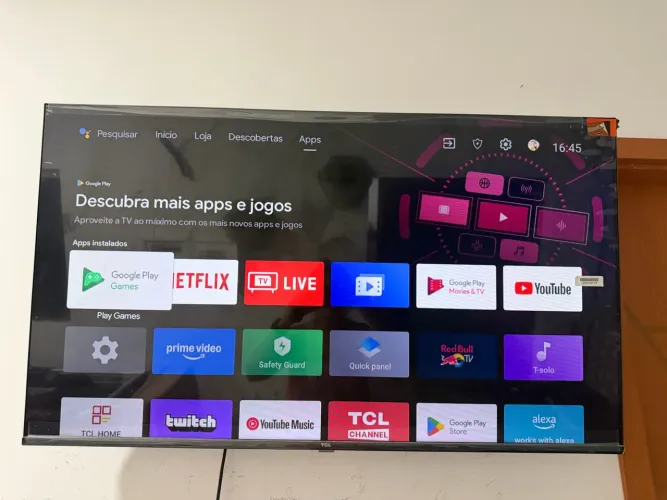 TV 43 SMART TCL ANDROID , entrego, no plástico