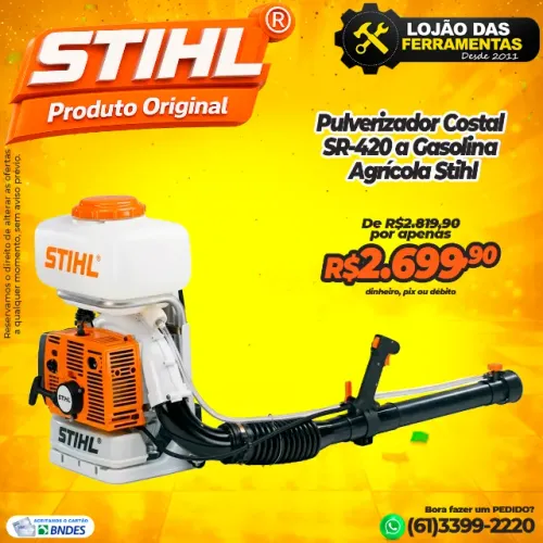Pulverizador Costal SR-420 a Gasolina Agrícola Stihl