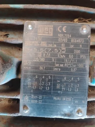 Motor Elétrico Trifásico 7,5 Cv