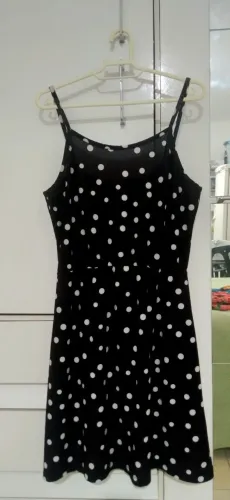 Vestido Rodado em Estampa Poá G