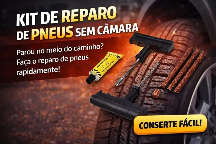 Kit reparo de pneus sem câmara 