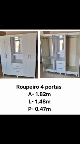 Guarda roupas casal com espelho e penteadeira