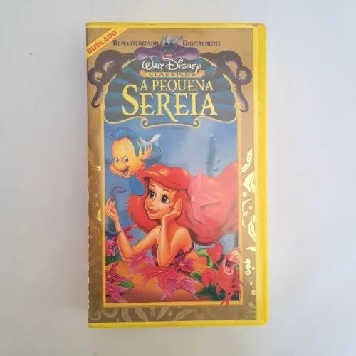 Fita VHS Disney Clássicos - A Pequena Sereia - Hi-Fi Stereo, dublado
