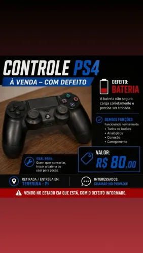 Controle de Playstation 4