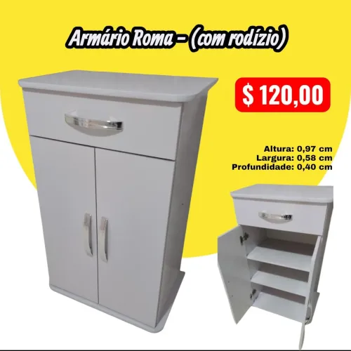 Armário Roma - com rodízios