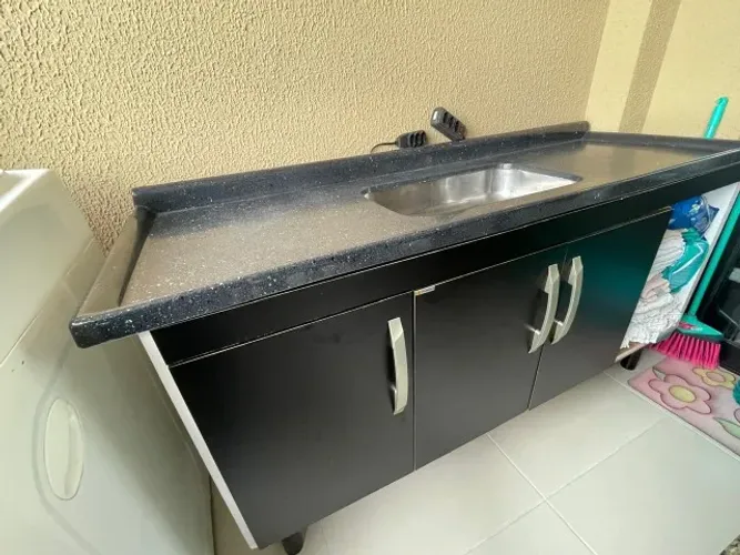 PIA COZINHA PRETA 1,60 + balcão