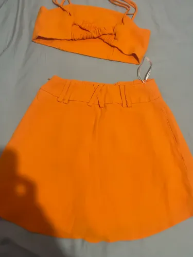 conjunto short saia