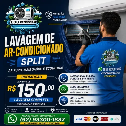 Limpeza de Ar-Condicionado Split em Manaus - Higienização Profissional