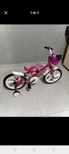Bicicleta infantil aro 16 com cestinha