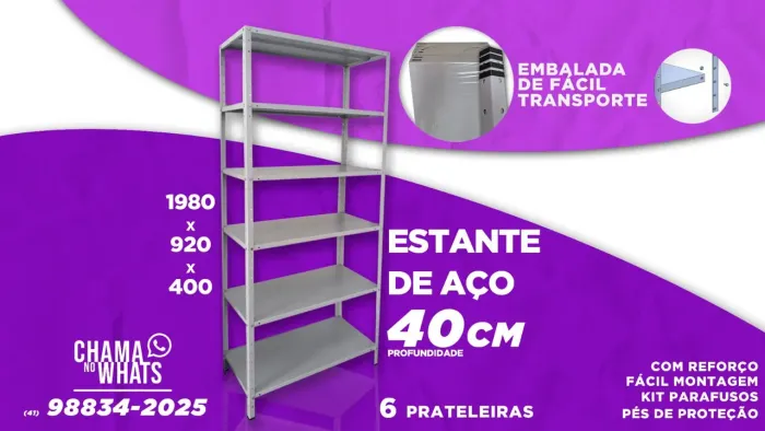 ESTANTE DE AÇO DIRETO DA FÁBRICA 