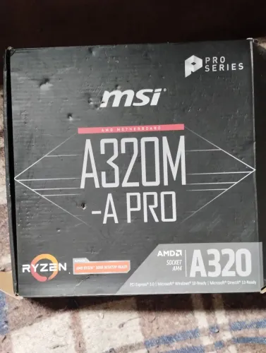 Placa mãe MSI A320M A PRO DDR4 + fonte duex 600W nova na caixa