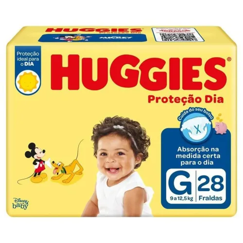 Fralda Huggies Proteção Dia Tamanho G 28 Unidades<br>R$ 31,99<br>Shopee<br>(30)